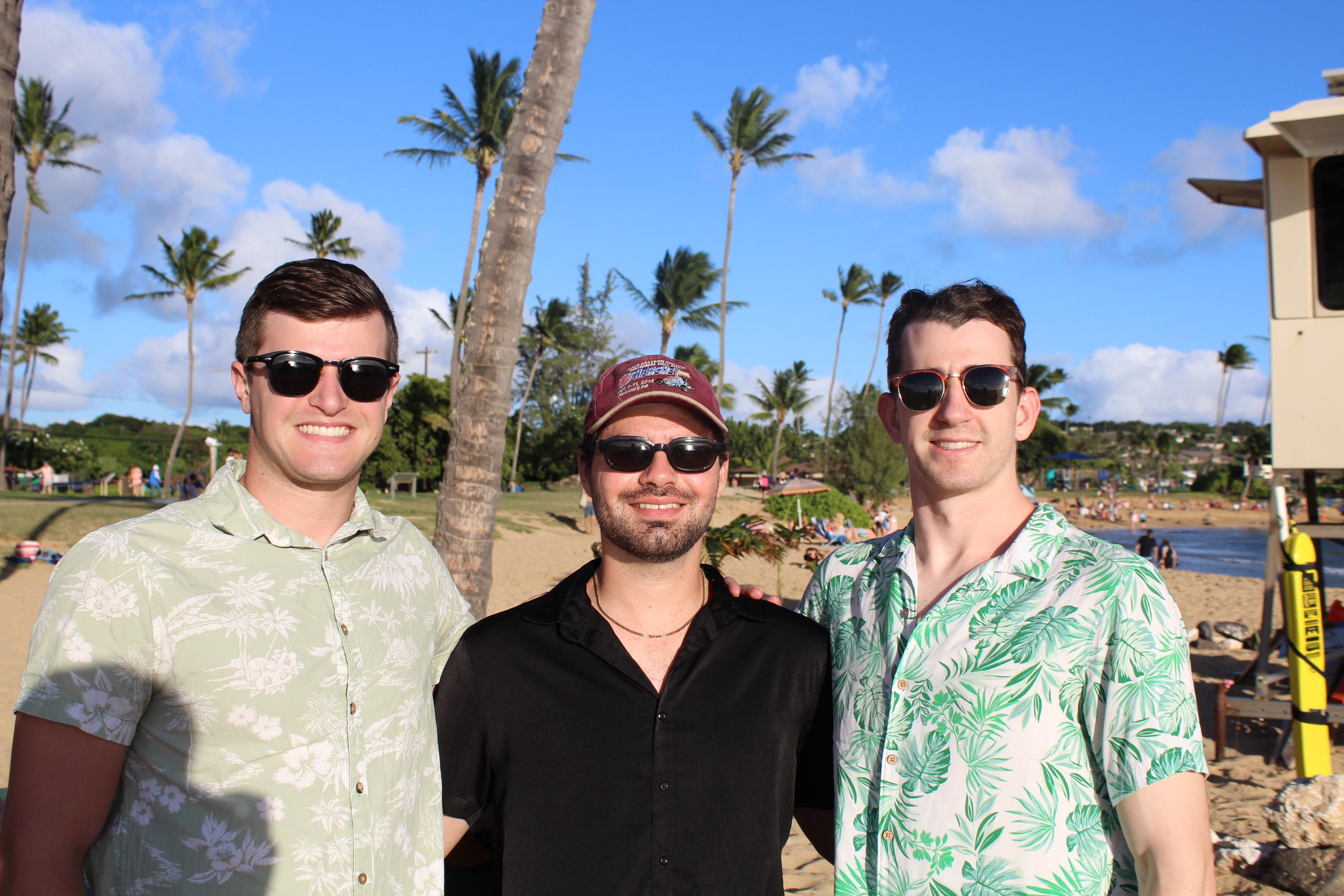 A sunny day in Poipu with Ryan and my brother Chris.